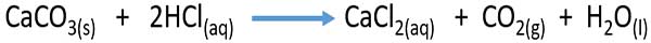 calcium carbonate and hydrochloric acid reaction